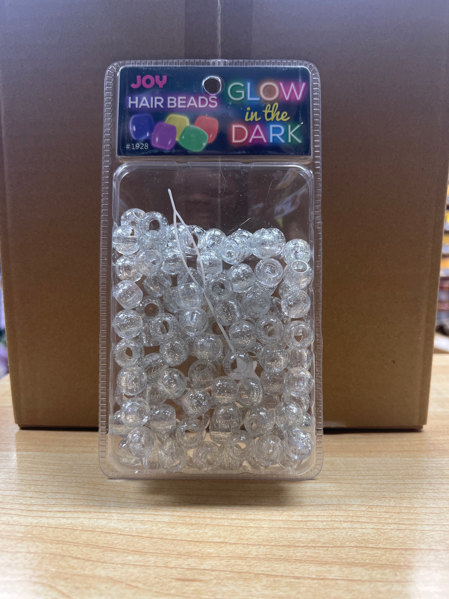 Joy Hair Beads Glow In The Dark 01928 Silver Glitter