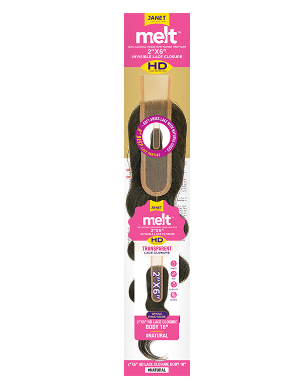 Janet Melt 2X6 HD Lace Closure Body Wave