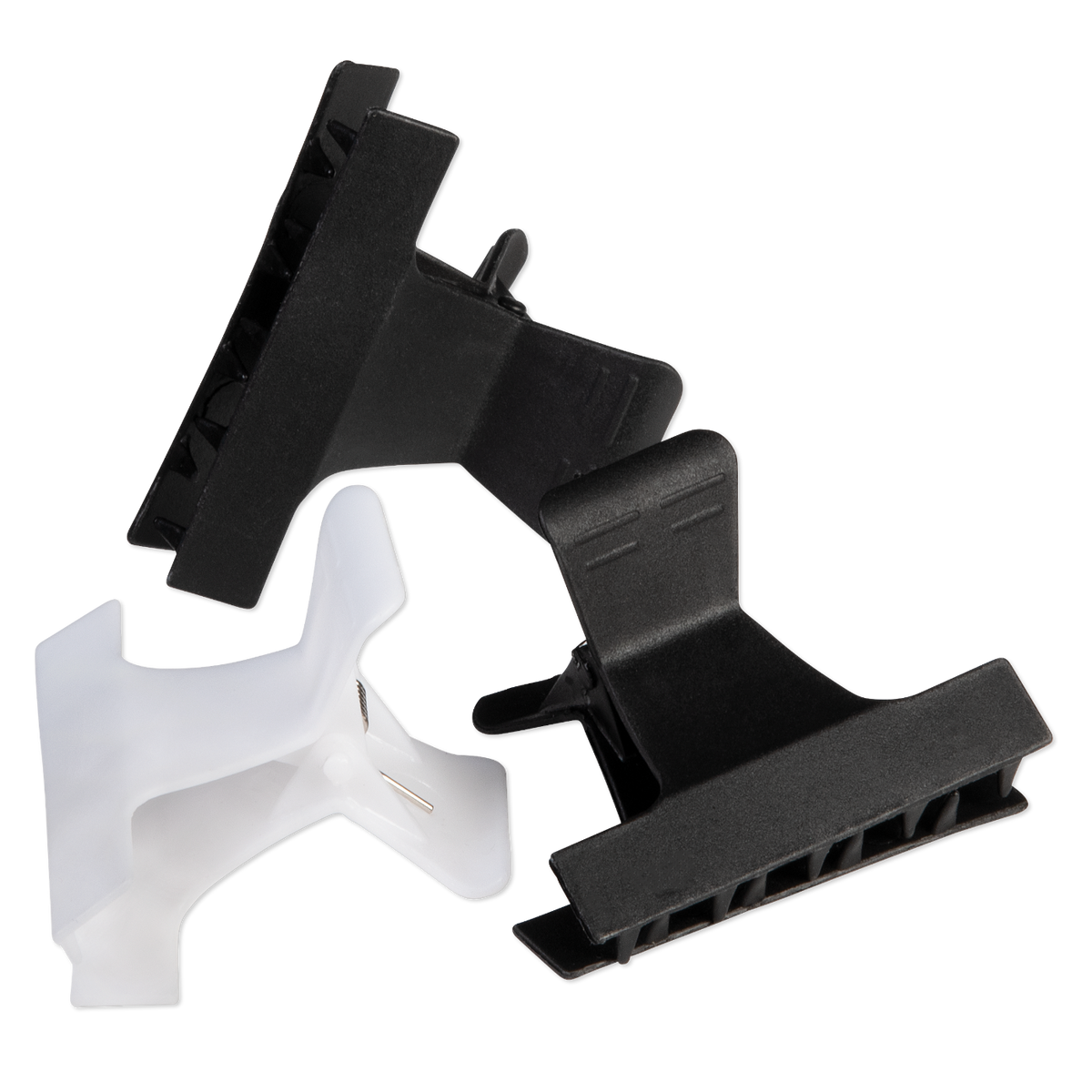 Soft n Style Product Club Butterfly Clamps 2" 185B 12 PK - Black / White