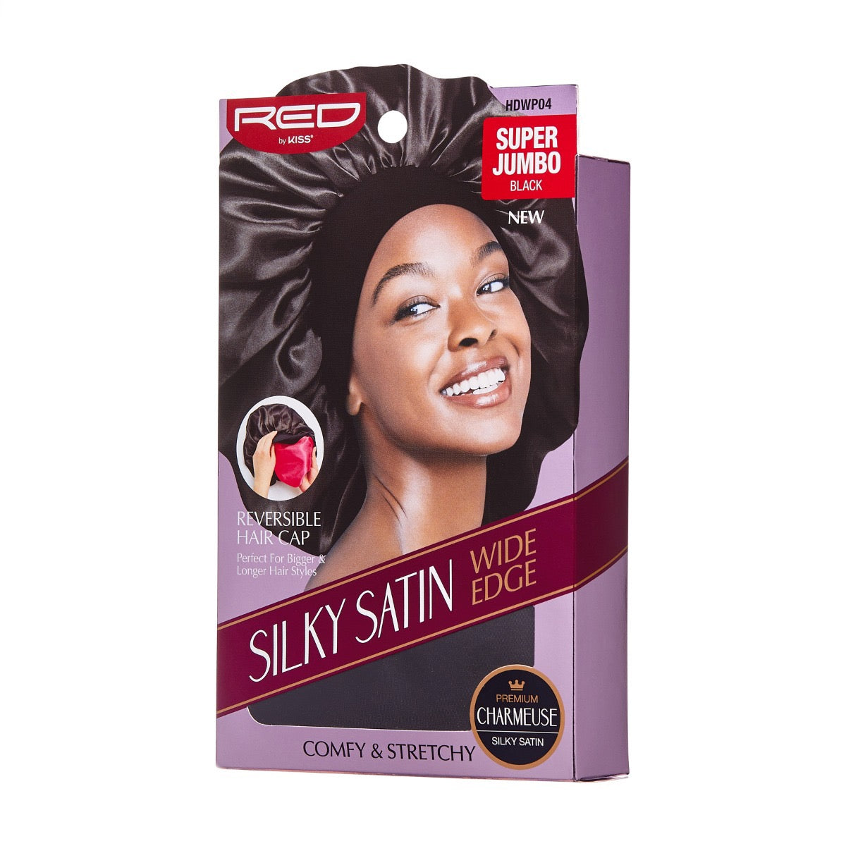 RED Silky Satin Double Wear Super Jumbo Cap Black