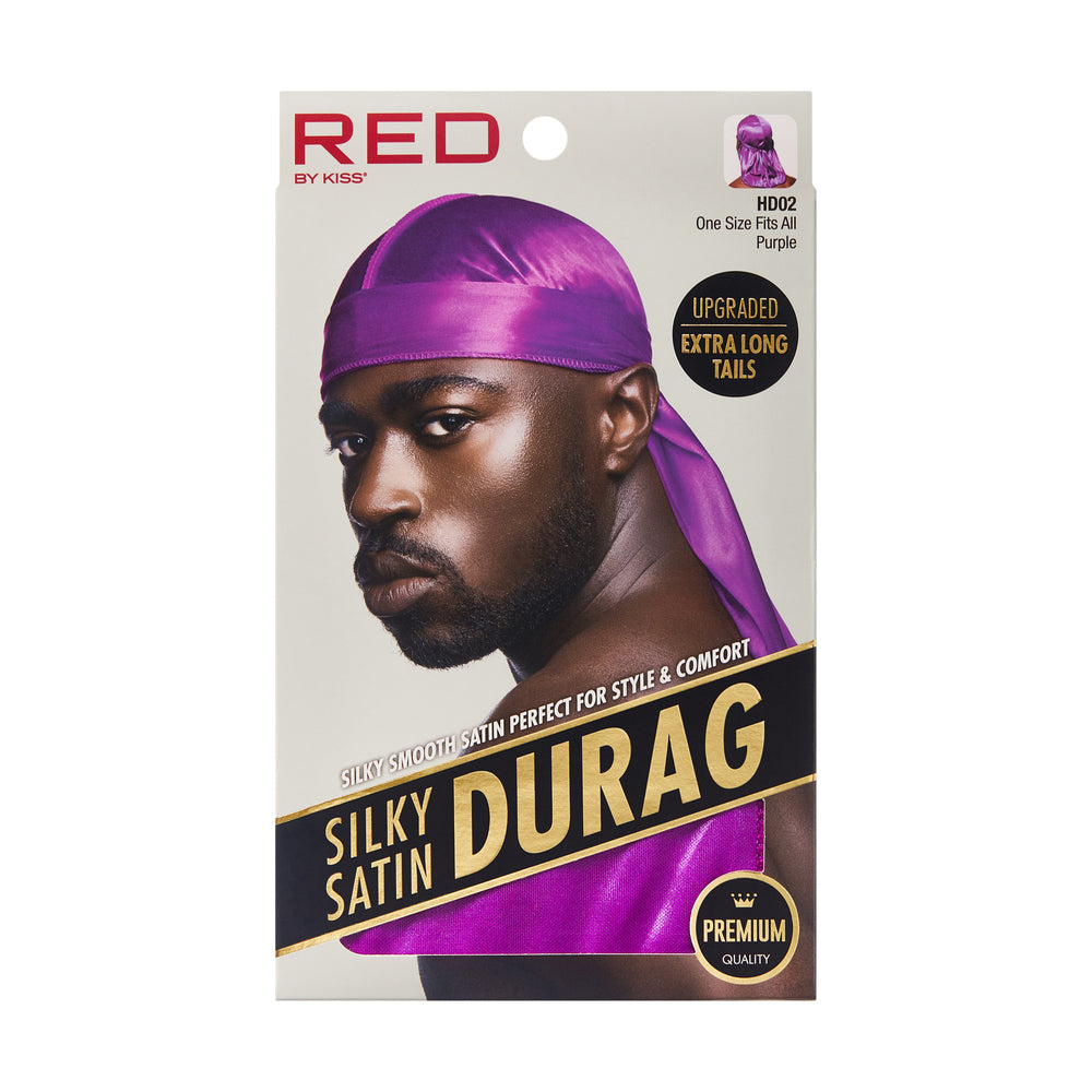 RED Silky Satin Durag Purple