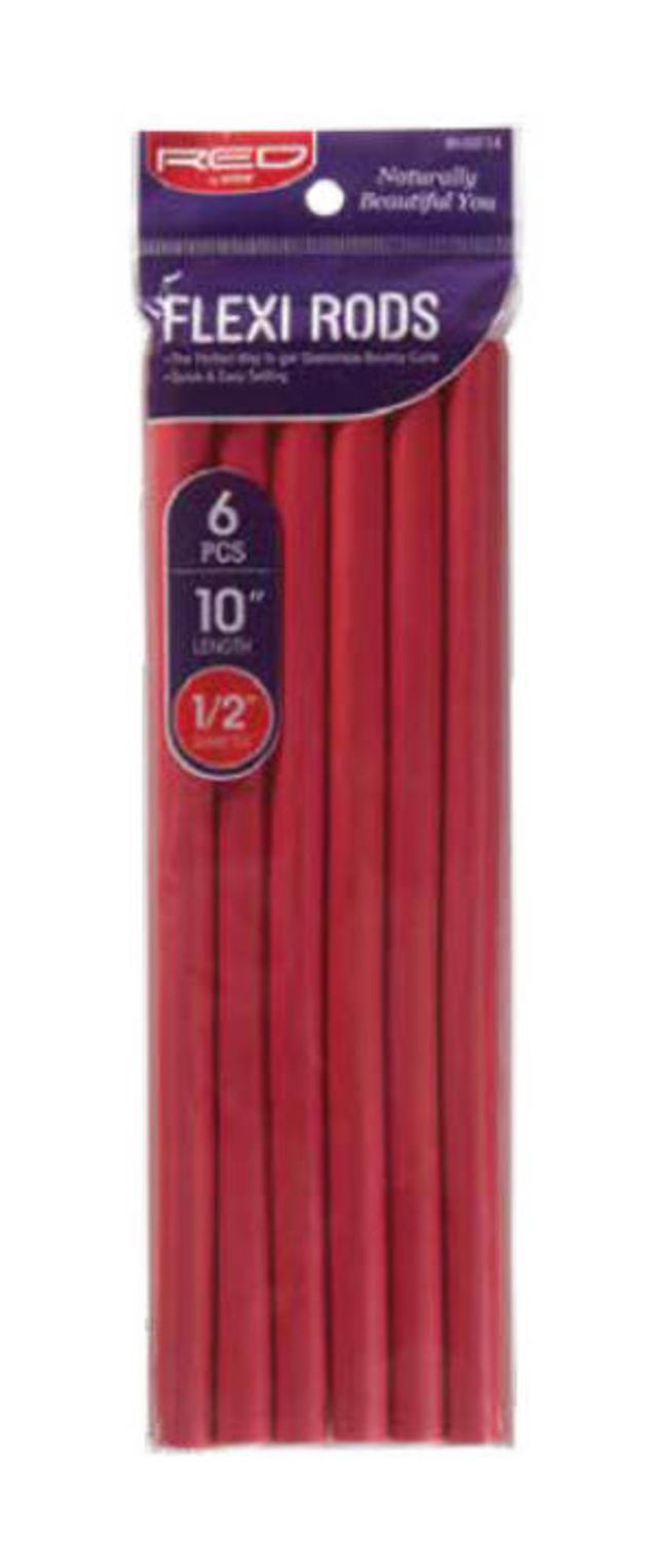 RED Flexi Rods 10" Length 1/2" D Red 6pcs
