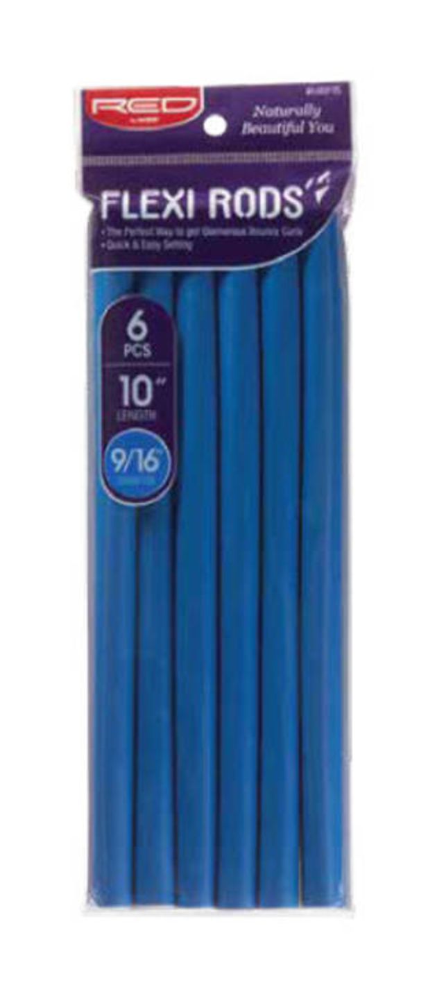RED Flexi Rods 10" Length 9/16" D Blue 6pcs