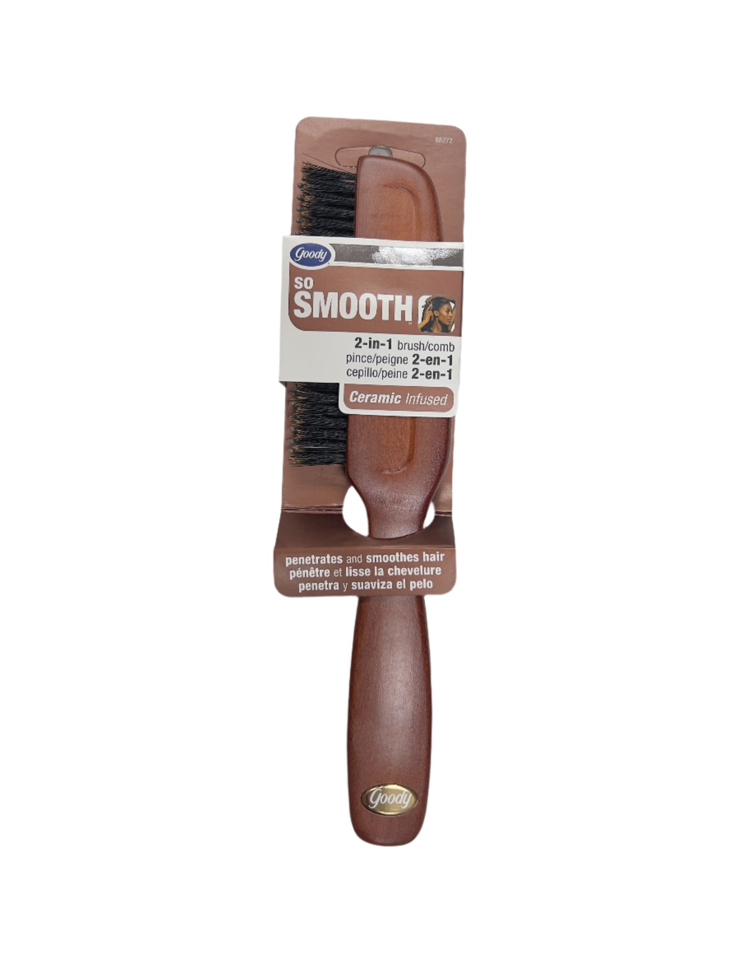 Goody So Smooth Ceramic 2-in-1 Brush Comb with Handle