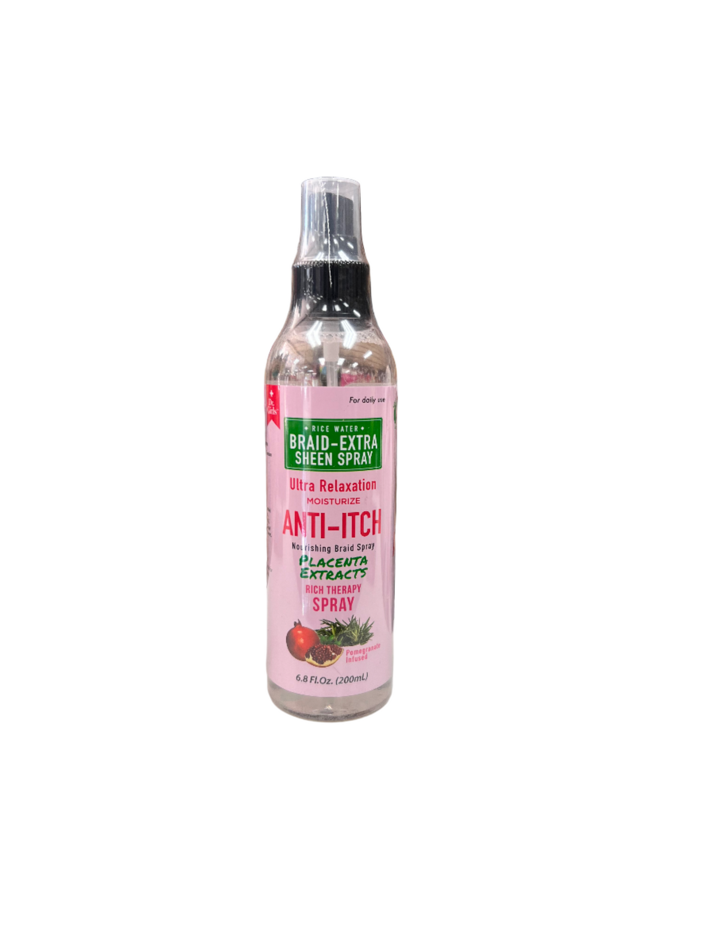 Dr. Girls Anti-Itch Braid Extra Sheen Spray 6.8oz Placenta Extracts