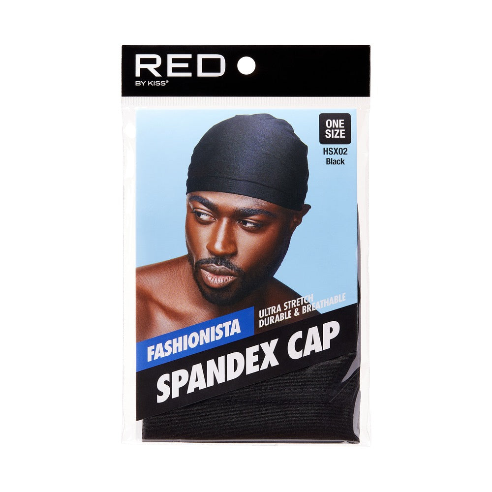 RED Fashionista Spandex Cap Black