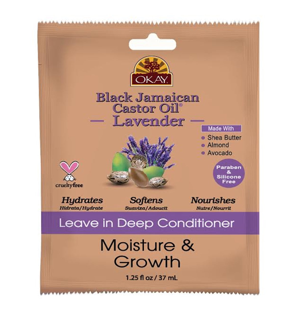 Okay Leave In Conditioner Pack JBCO Lavender 1.25 oz