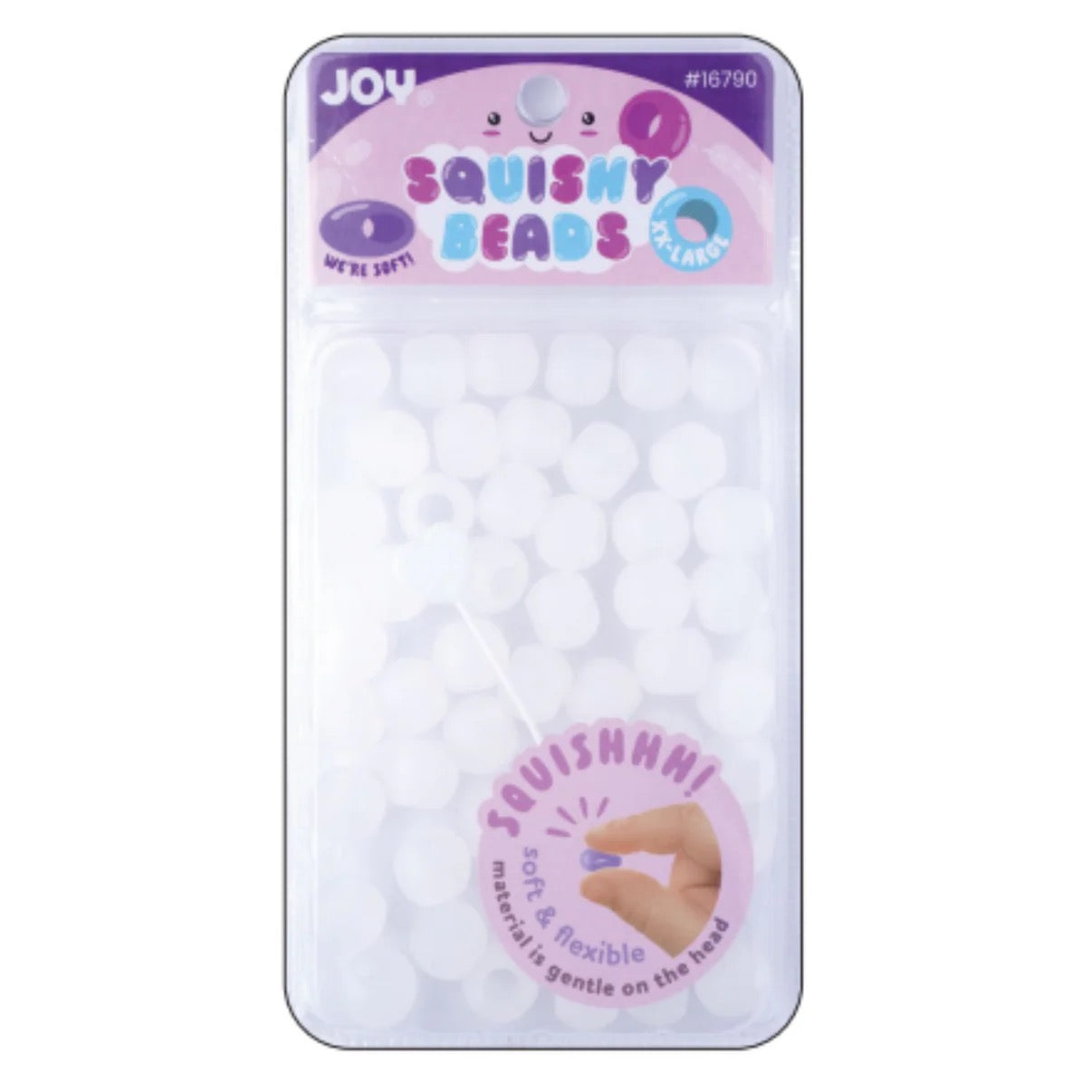 Joy Hair Beads Round Squishy XX Large 16790 Clear
