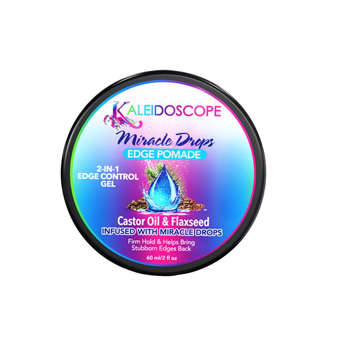 Kaleidoscope Miracle Drops Edge Pomade - 2-N-1 Edge Control Gel 2oz