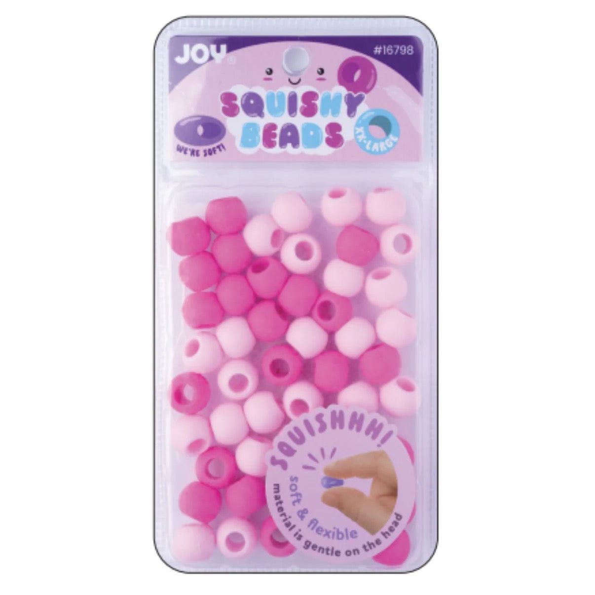 Joy Hair Beads Round Squishy XX Large 16798 Pink Mix