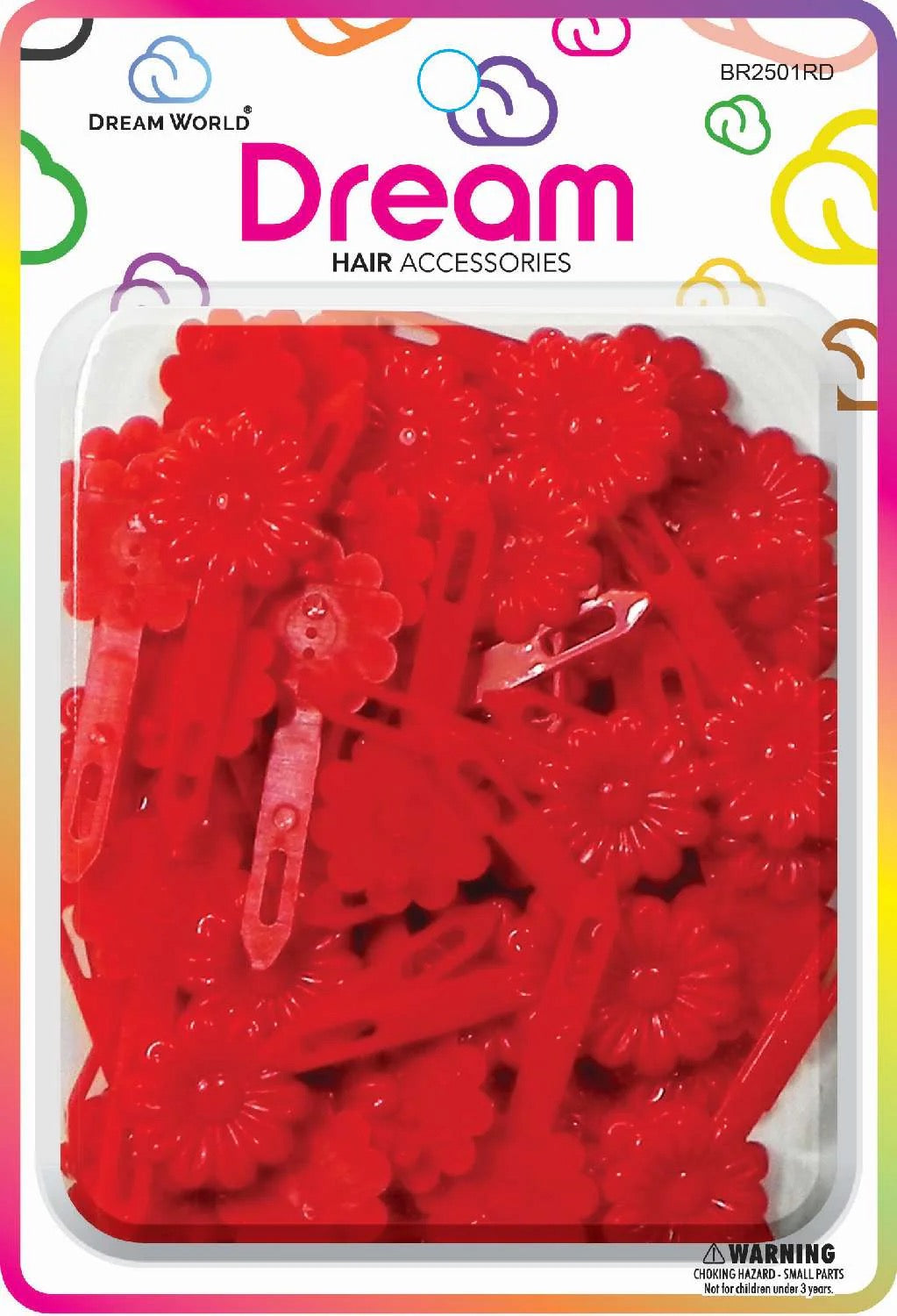 DREAM BARRETTES #01 DAISY 60PC RED