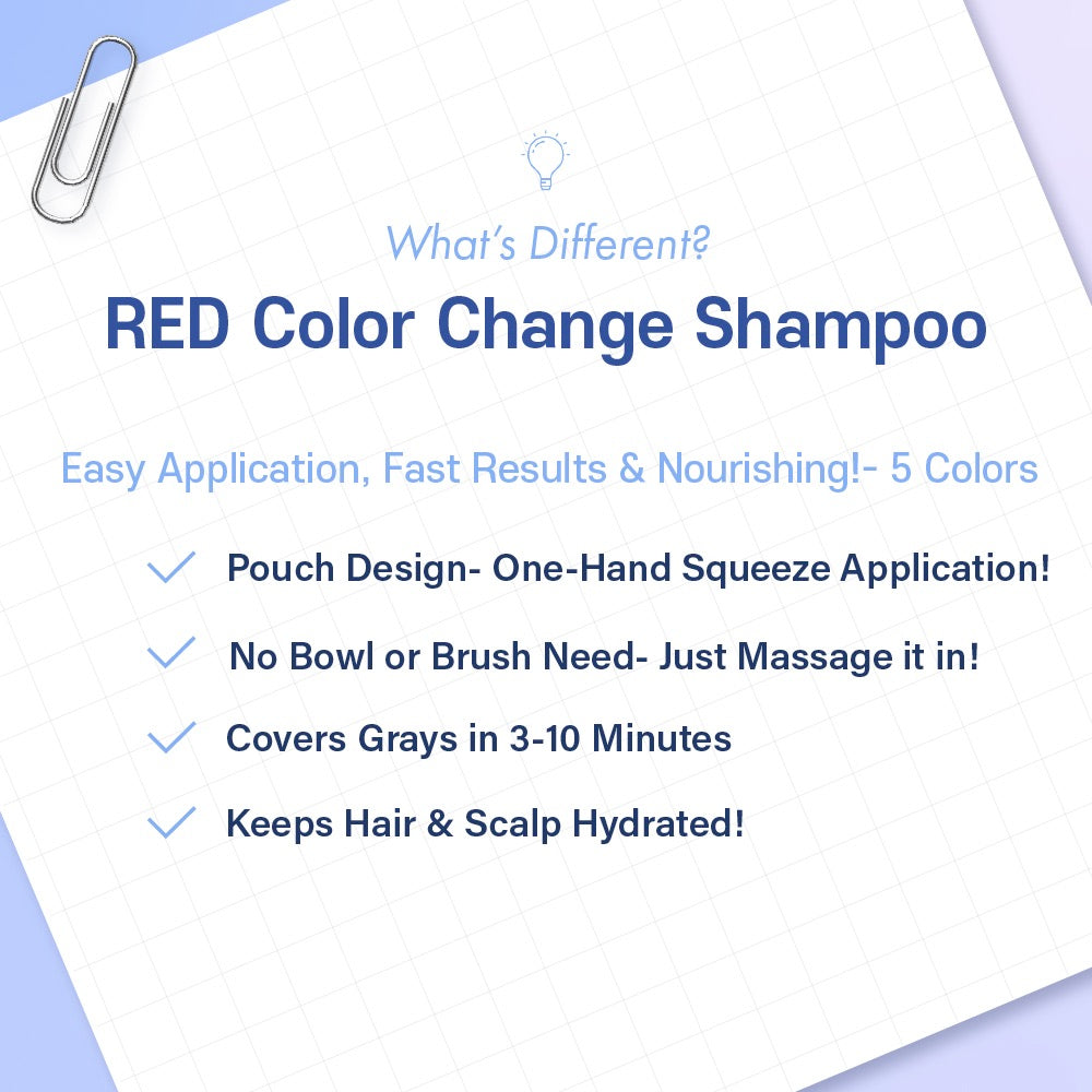 KISS Color Change Shampoo 3 Pouches Dark Brown