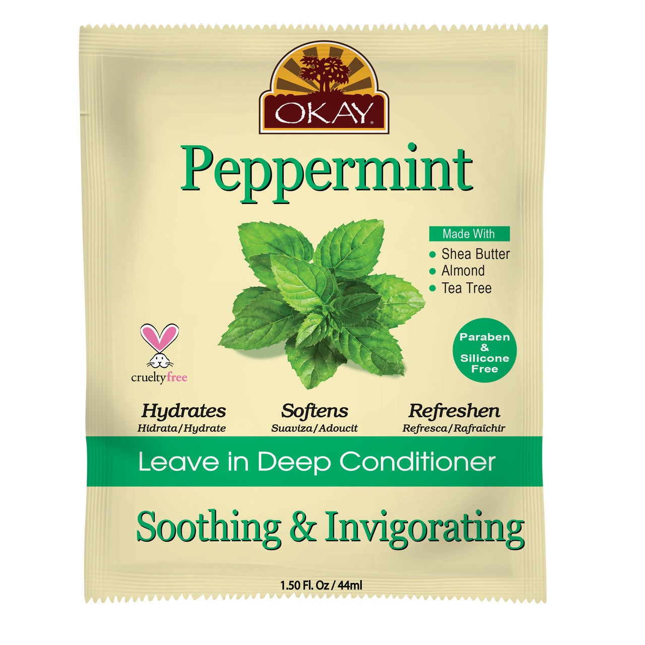 Okay Leave In Conditioner Pack Peppermint 1.5 oz