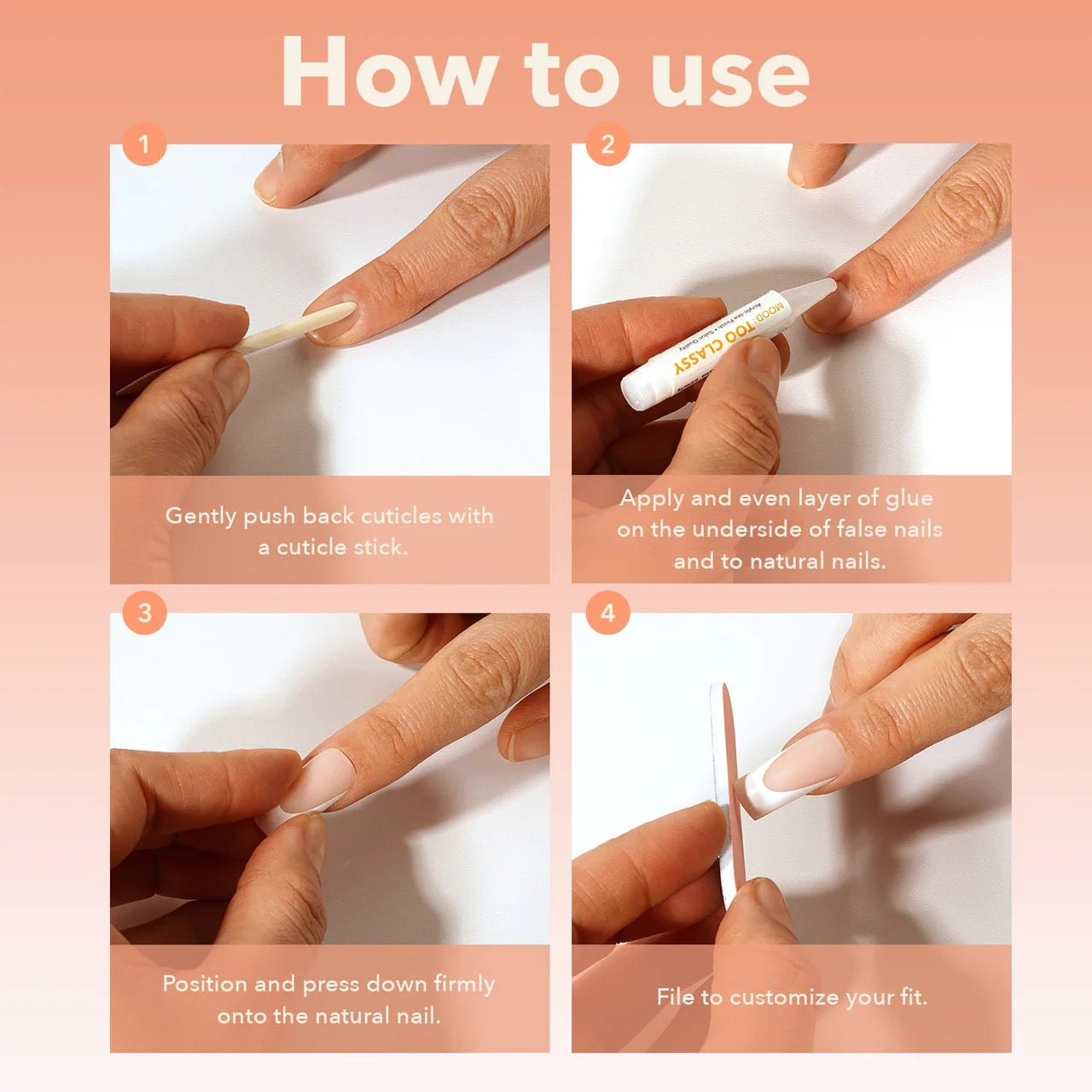 EBIN Too Classy Nails - French 09 (Medium)