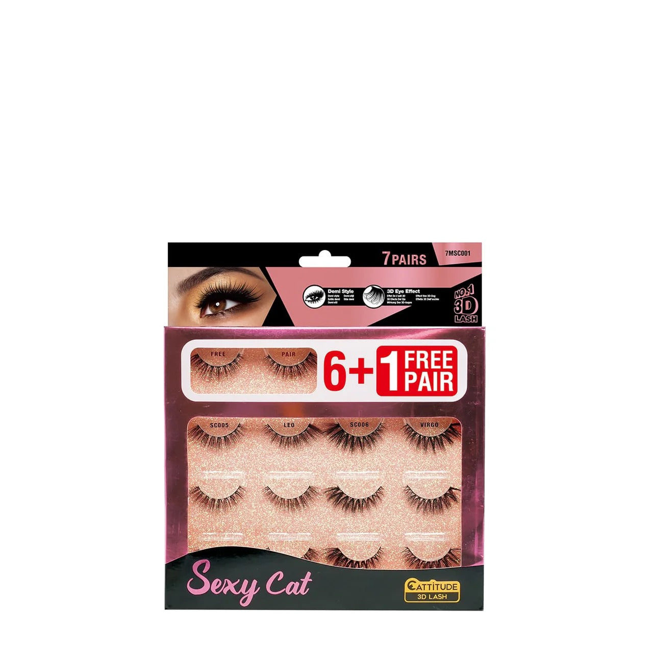 EBIN 7 Pairs Mega Lash Sexy Cat