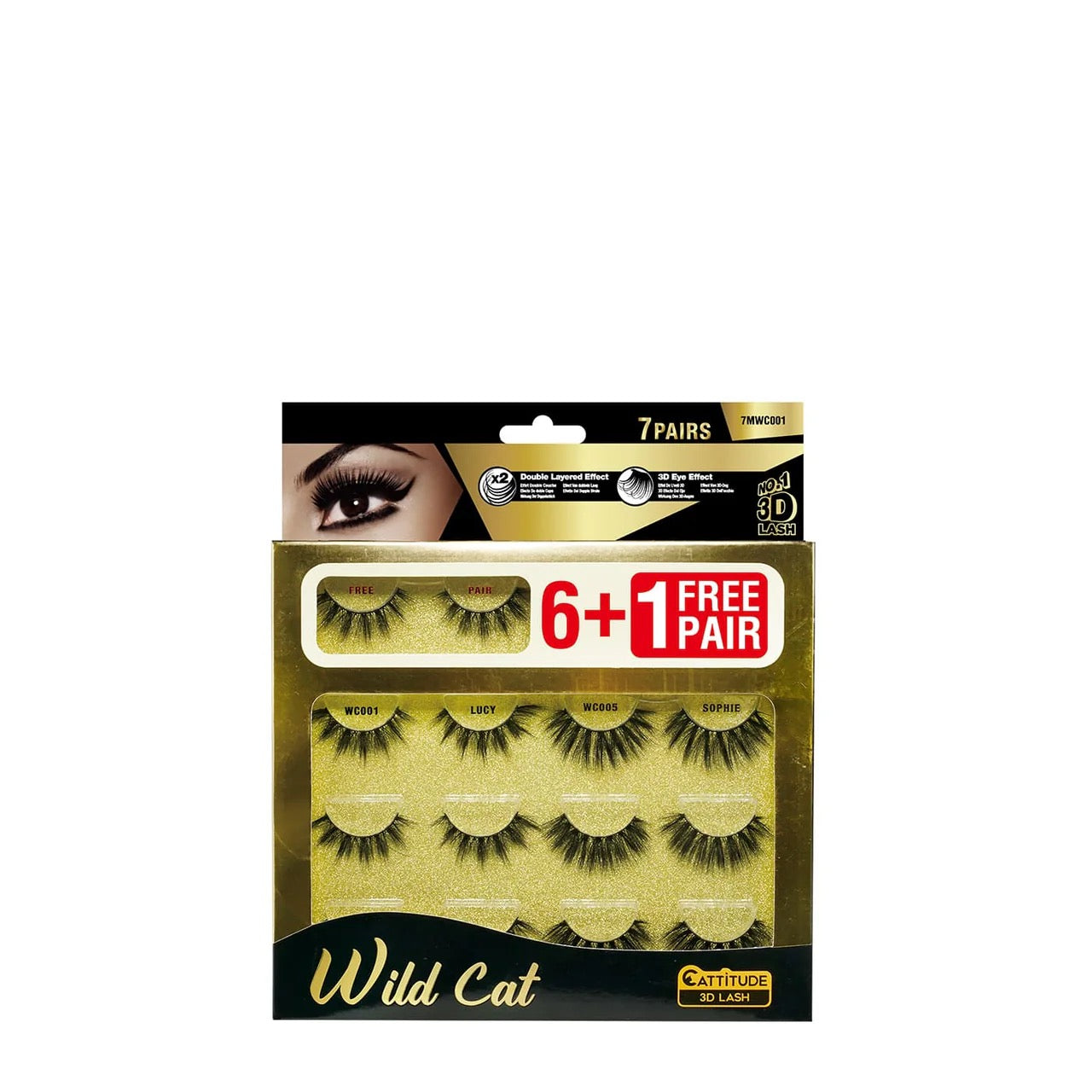 EBIN 7 Pairs Mega Lash Wild Cat