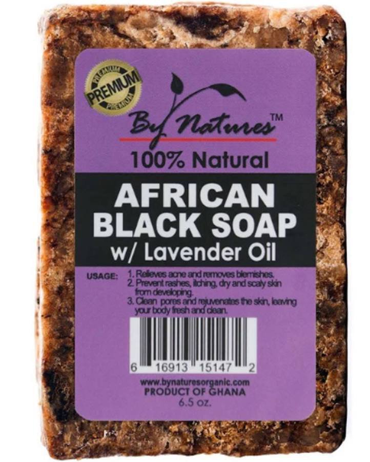 By Natures African Black Soap With Lavender Oil 6.5 oz