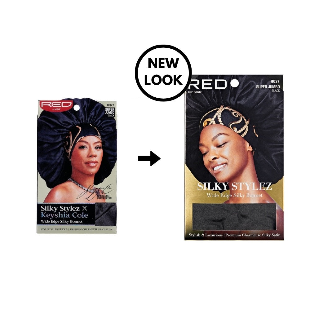 Red Silky Bonnet Super Jumbo Black Assorted