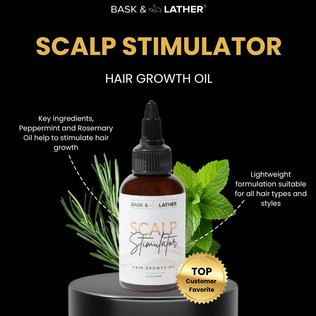 Bask & Lather Scalp Stimulator Hair Growth Oil 2 oz