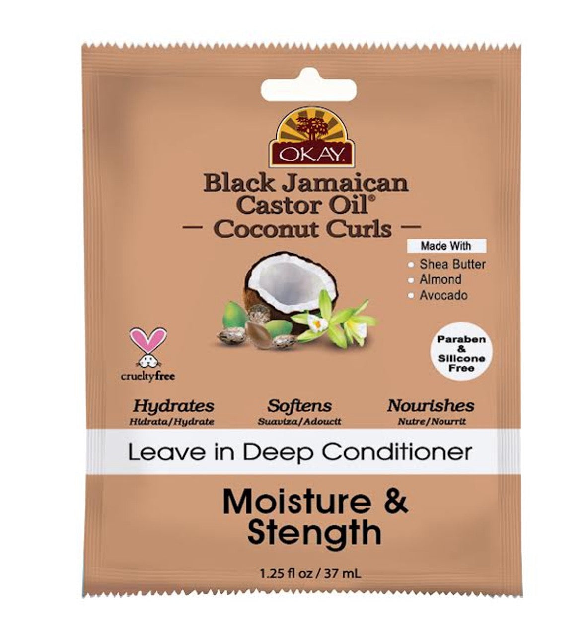Okay Leave In Conditioner Pack BJCO Coconut Curls 1.25 oz
