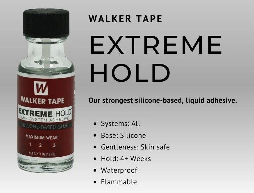 Walker Tape Lace Front Glue Silicone Based Extreme Hold 0.5oz