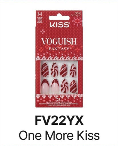 Kiss Voguish Holiday Nails One More Kiss