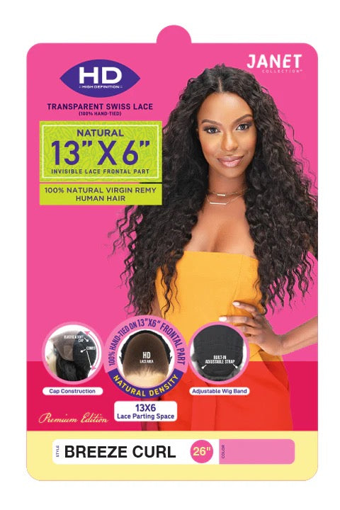 Janet HD Natural 13x6 Lace Breeze Curl Wig 26"