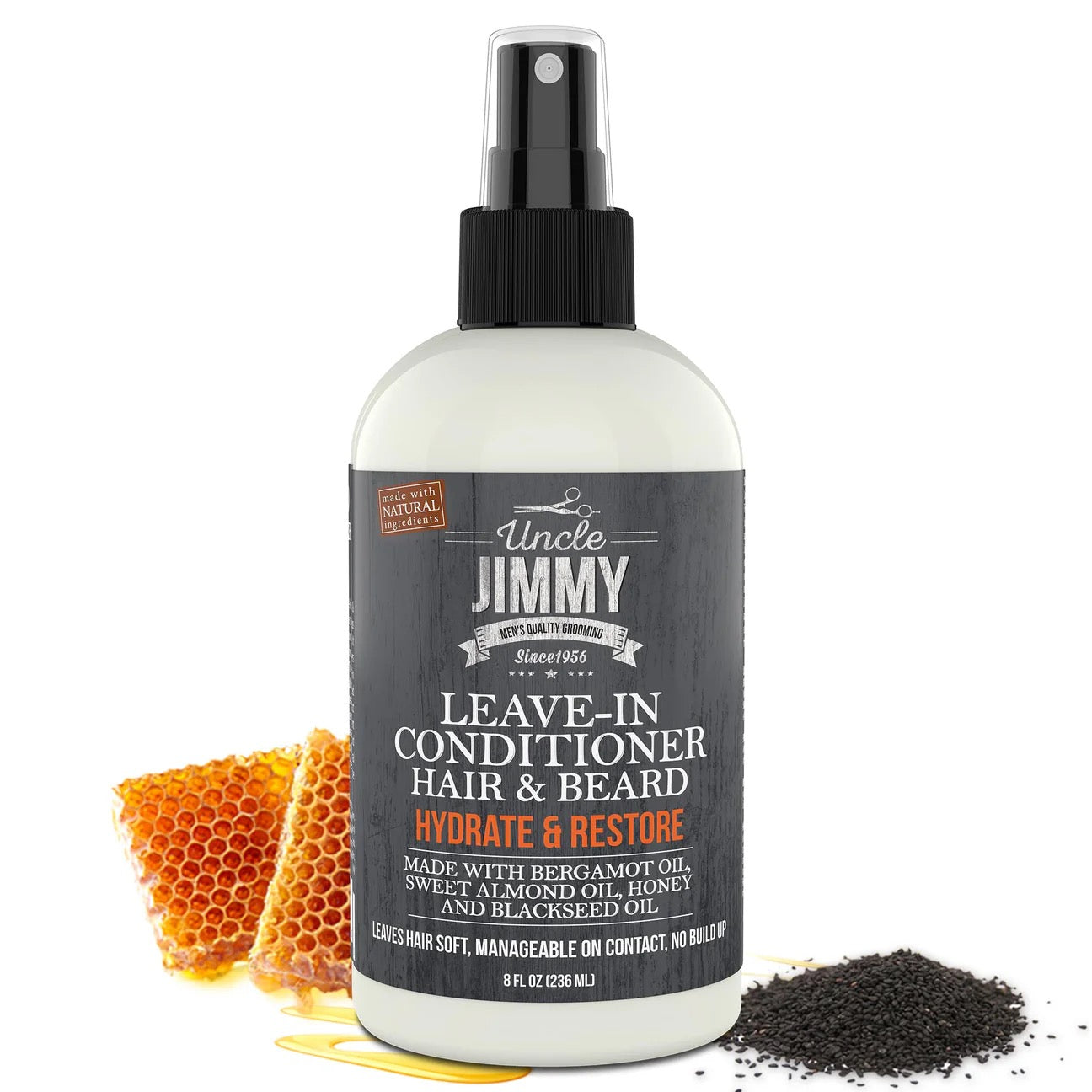 Uncle Jimmy Hair and Beard Leave In Conditioner 8 oz
