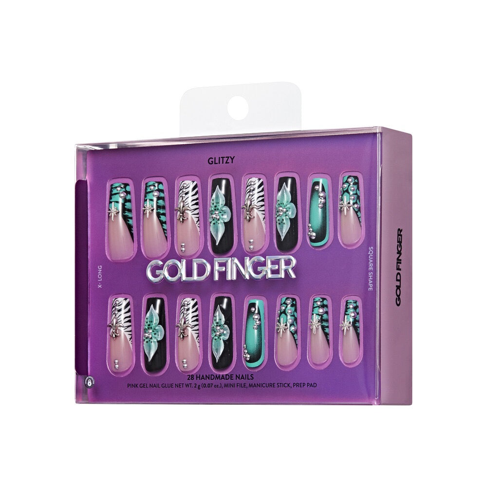Gold Finger Handmade Nails - Debutante
