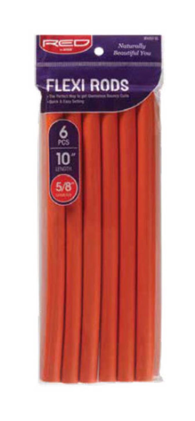 RED Flexi Rods 10" Length 5/8" D Orange 6pcs