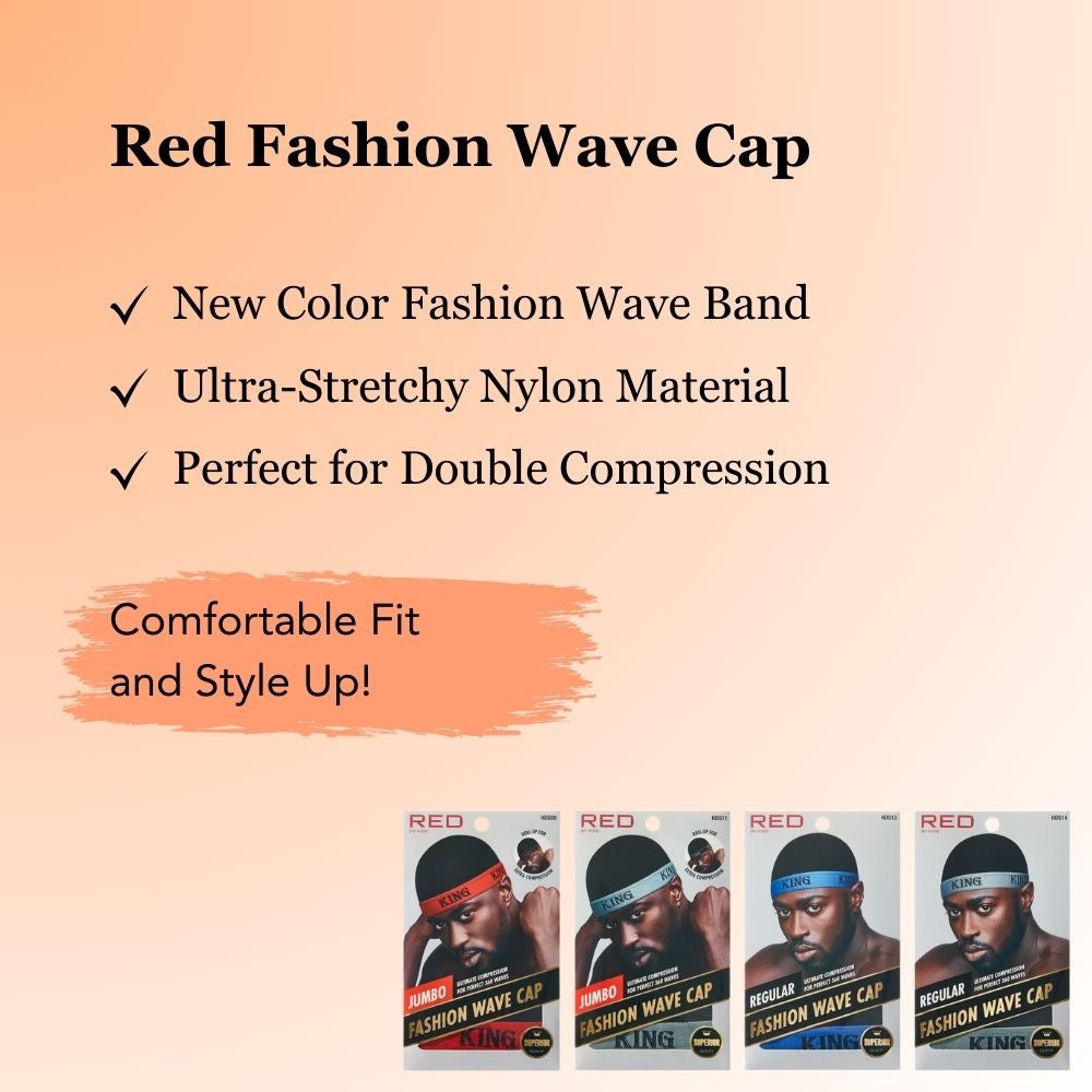 RED Fashion Wave Cap Jumbo King - Grey