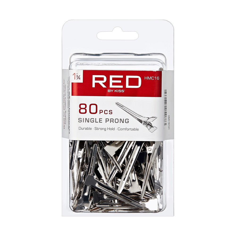 RED Single Prong Clips 1-3/4" 80 pcs
