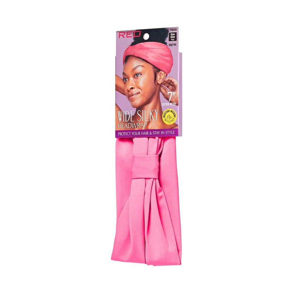 RED Dry Fit Wide Silky Headwrap Pink