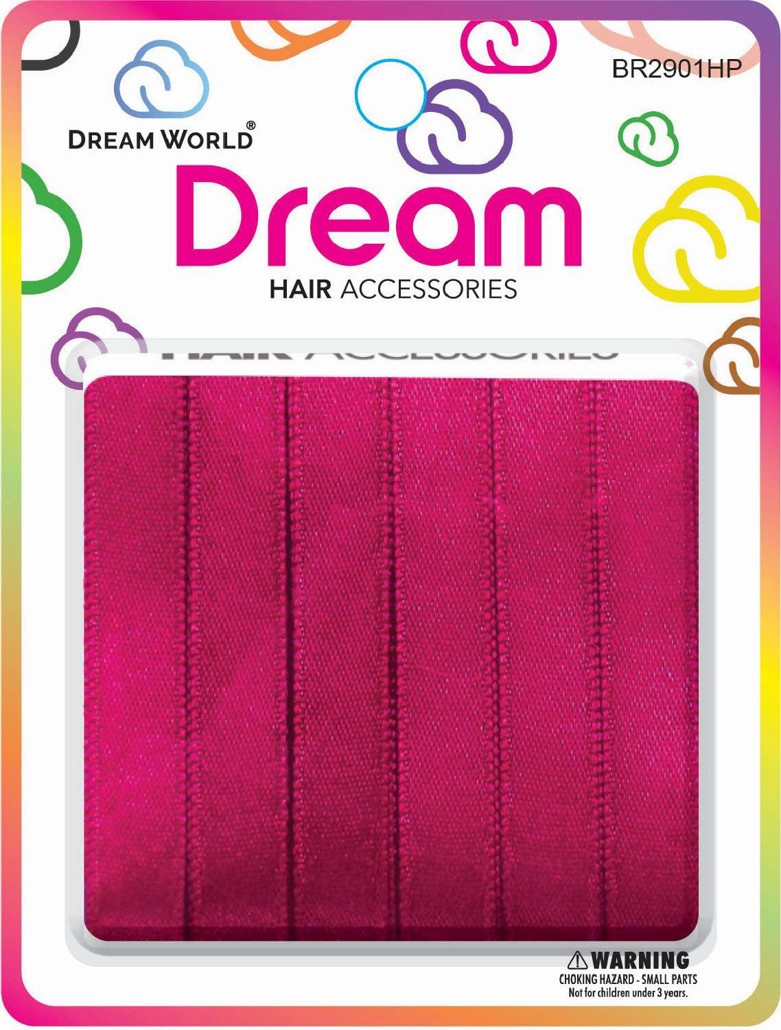 DREAM HAIR RIBBON HOT PINK 6PC .5 IN