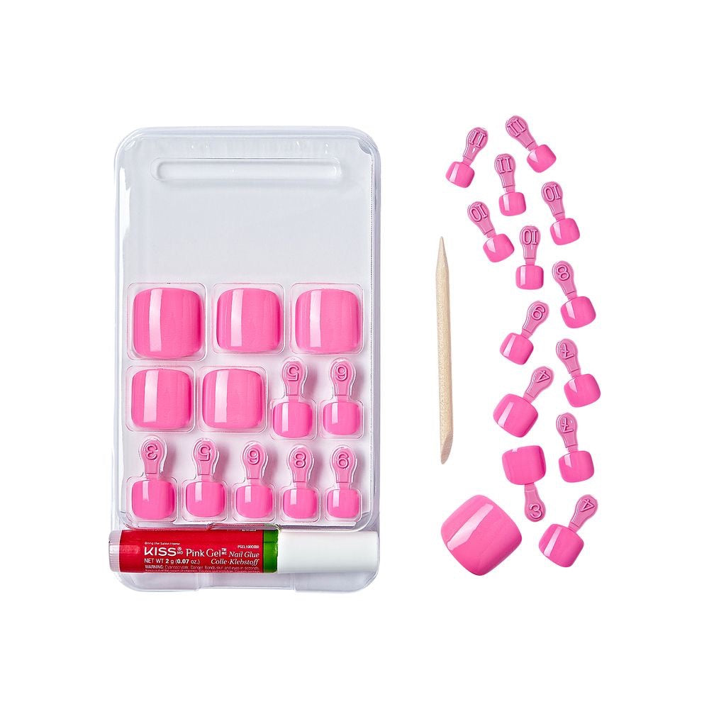 Gold Finger Solid Colors Toenails Blushing