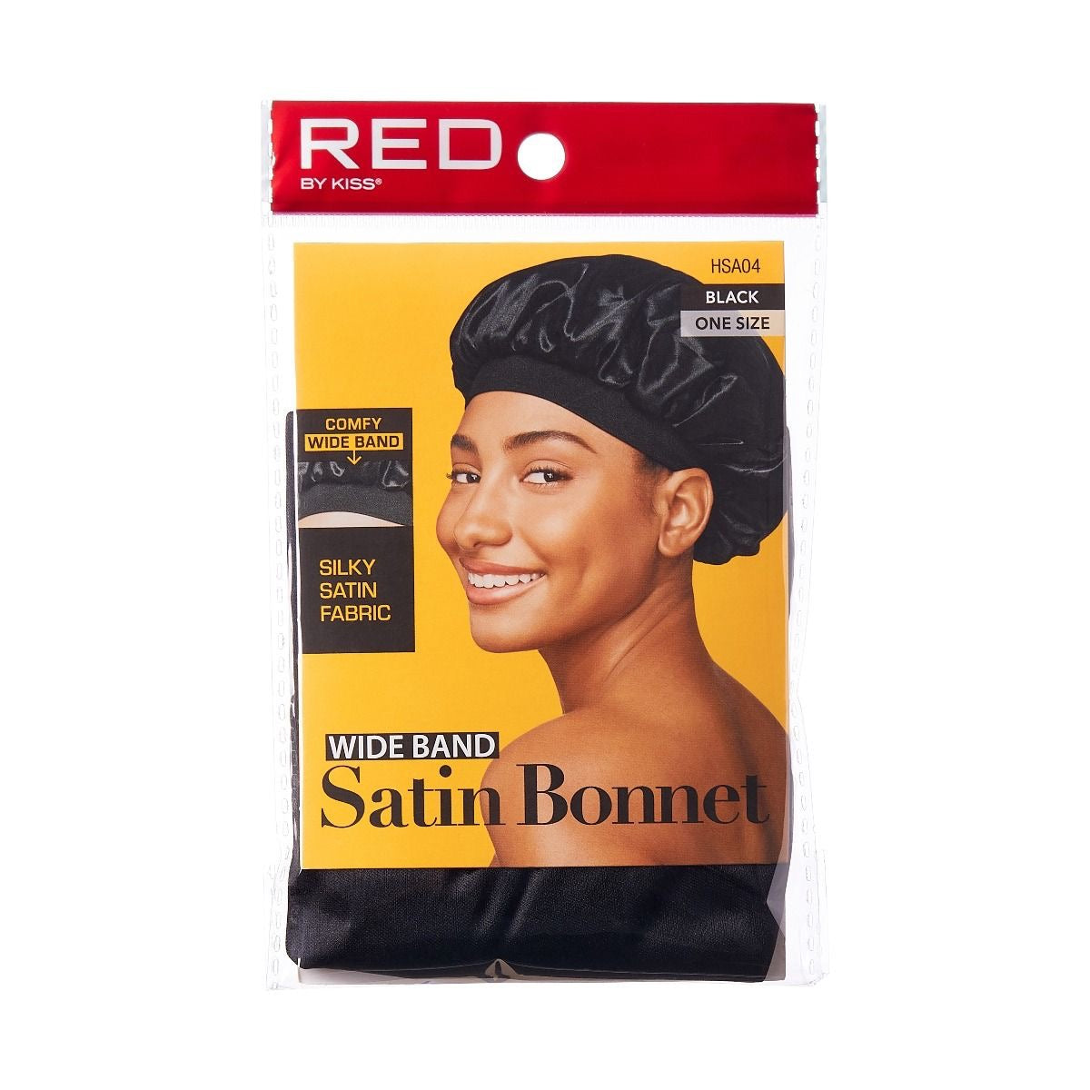 RED Wide Band Satin Bonnet Black – Get Sassy Beauty Supply