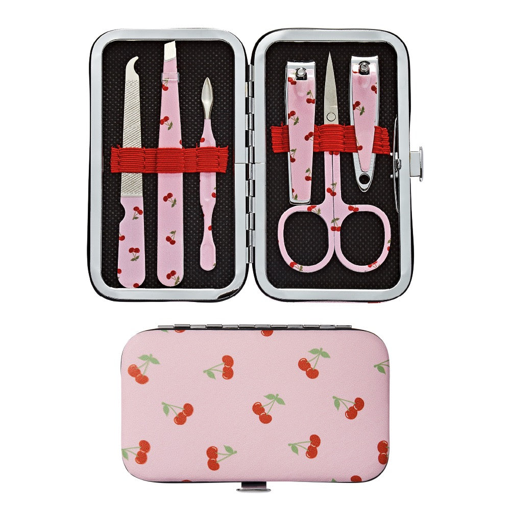 Eclat Essence Mini Mani Pedi Set 6 PC Cherry Print