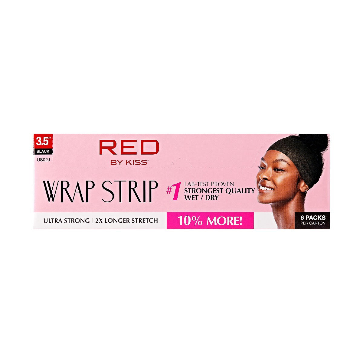 RED Wrap Strips Black 3.5' Wide - Carton (6 Packs)