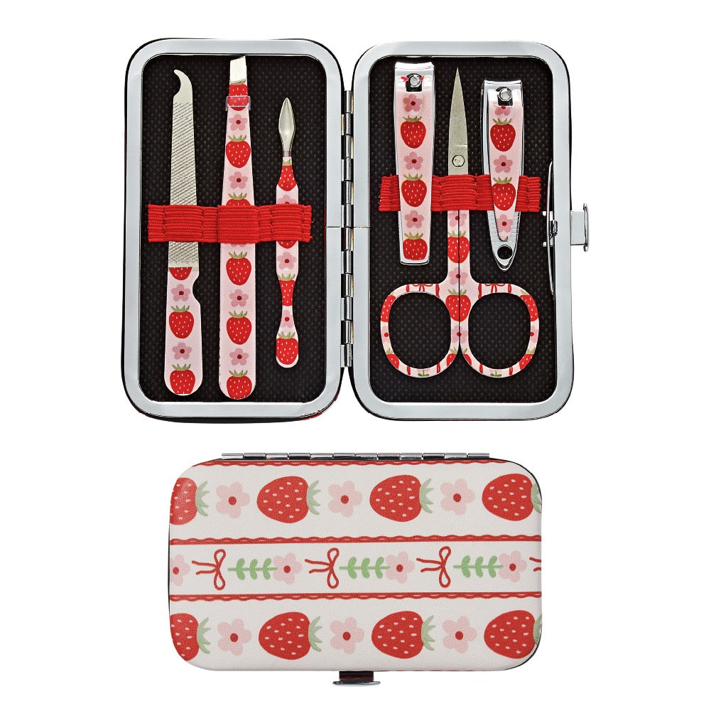 Eclat Essence Mini Mani Pedi Set 6 PC Berry Print