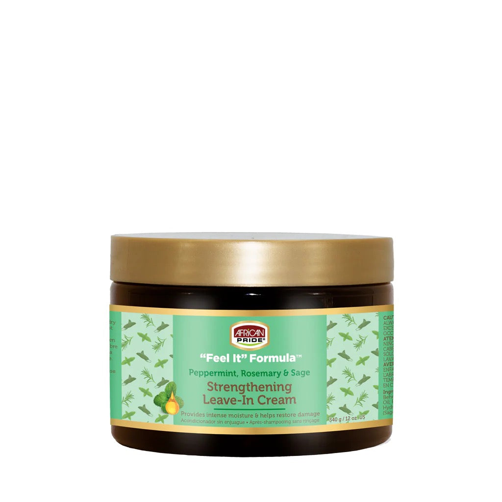 African Pride Feel It Strengthening Leave In Cream 12 oz