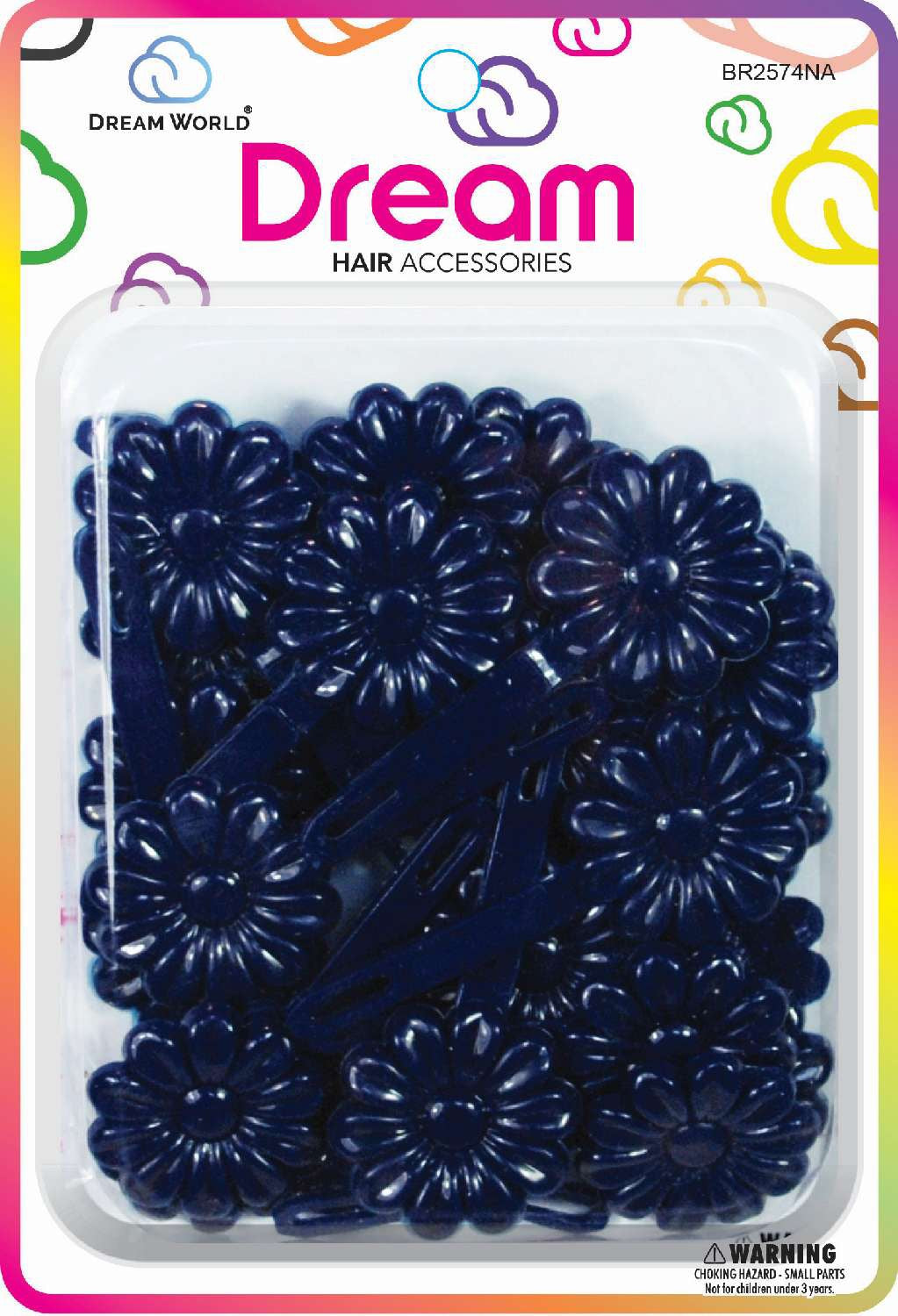 DREAM BARRETTES #74 DAISY 12PC NAVY