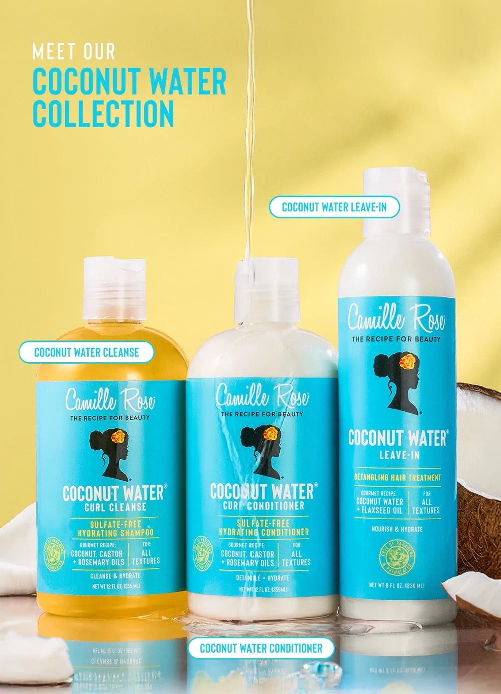 Camille Rose Coconut Water Curl Cleanse 12oz