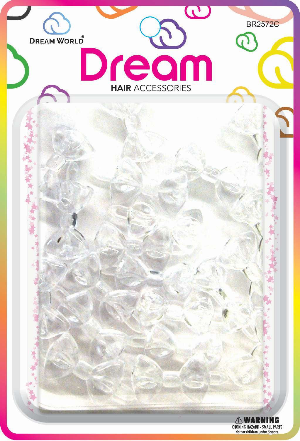 DREAM BARRETTES #72 RIBBON MINI 20PC CLEAR