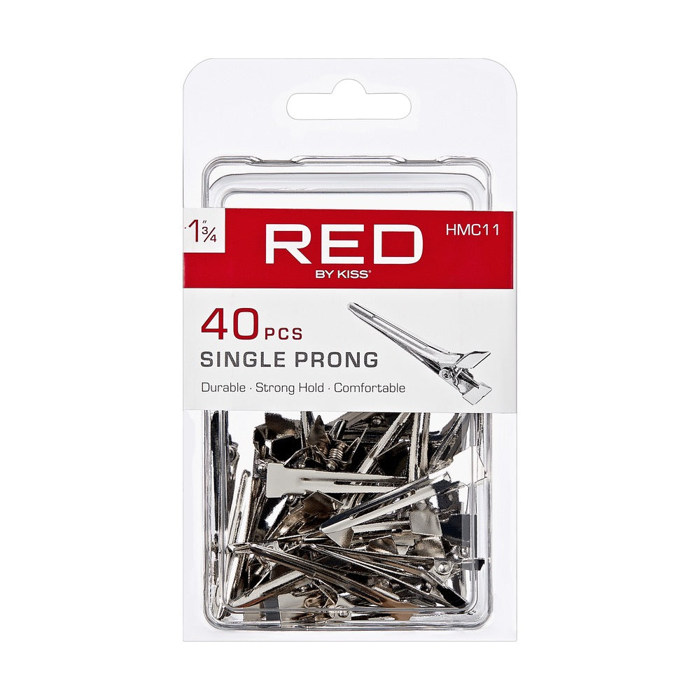 RED Single Prong Clips 1-3/4" 40 pcs