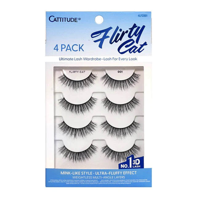 EBIN Cattitude Lash 4 Pairs Flirty Cat 001