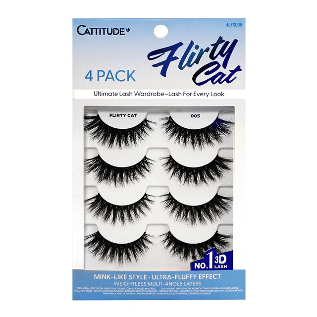 EBIN Cattitude Lash 4 Pairs Flirty Cat 005