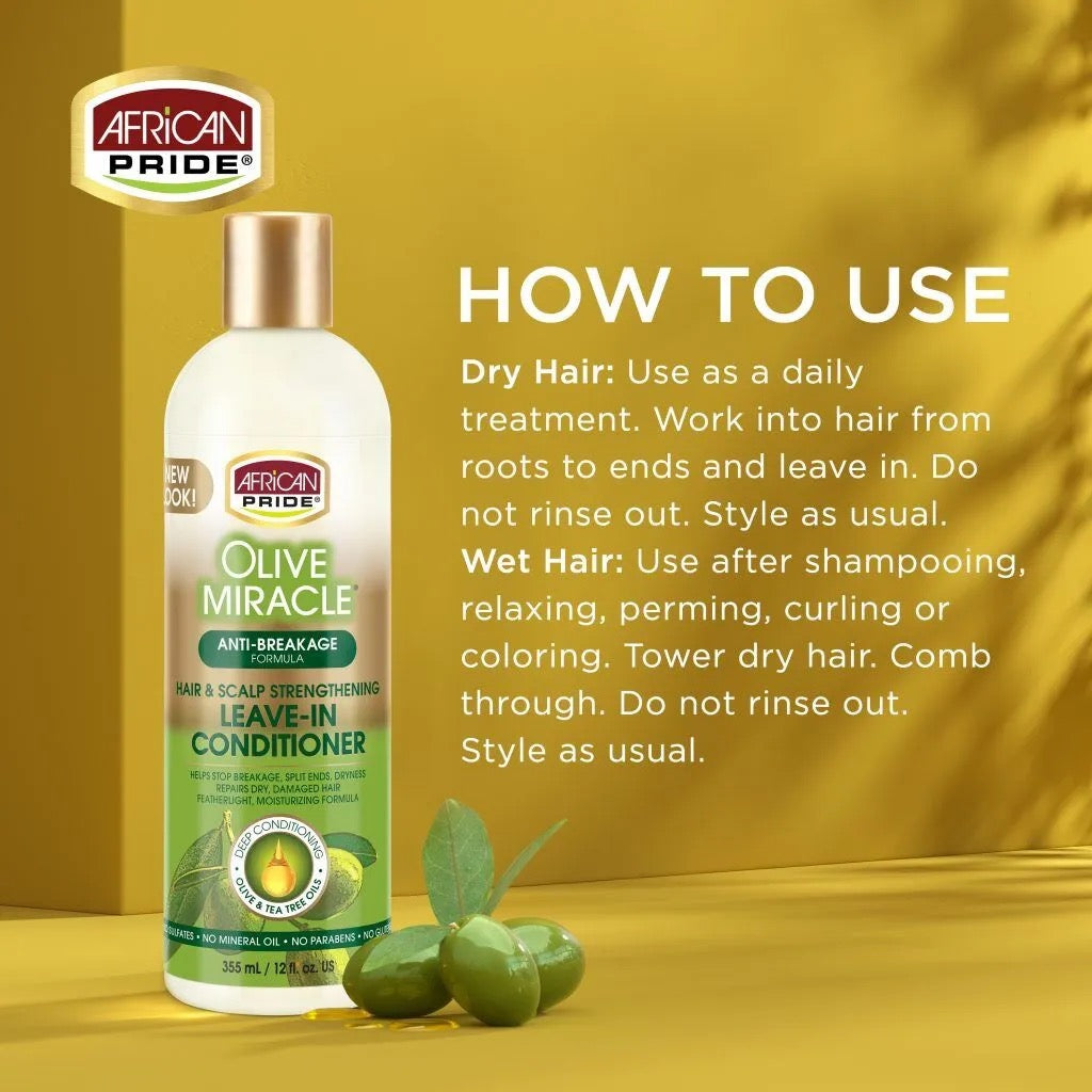 African Pride Olive Leave In Conditioner 12oz