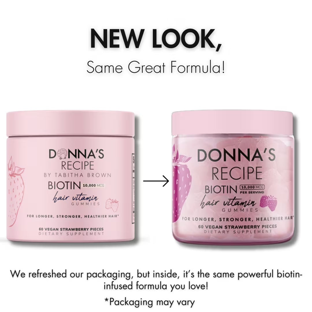 Donna's Recipe Vegan Biotin Hair Vitamin Gummies