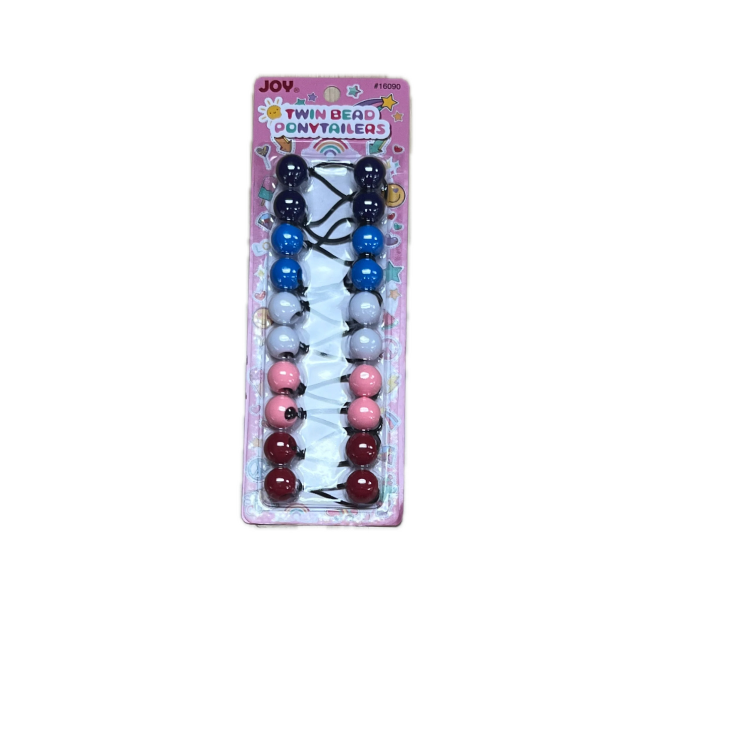 Joy Twin Beads Ponytailers Bobos 20mm 16090 Asst Color