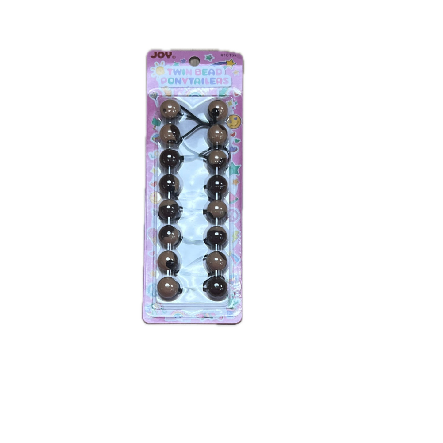 Joy Twin Beads Ponytailers Bobos 20mm 16137 Two Tone Brown